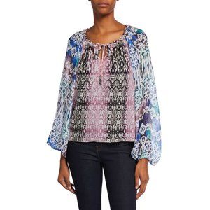 Ramy Brook Kayden Silk Drawstring Tie Blouse size XS